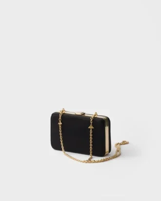 Mini bolso de mano de satén con correa para el hombro Mini bolso de mano de satén con correa para el hombro