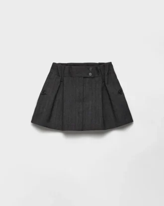 Minifalda de lana con diseño en zigzag