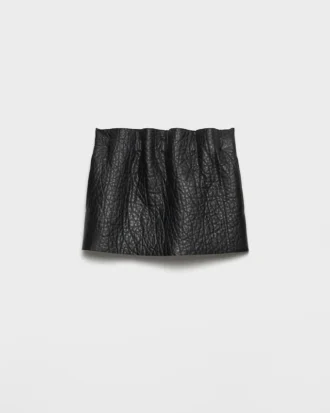 Minifalda de piel napa Minifalda de piel napa