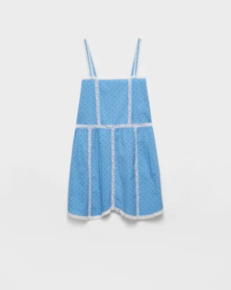 Minivestido de encaje calado