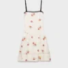 Minivestido de lino bordado con motivo floral Minivestido de lino bordado con motivo floral
