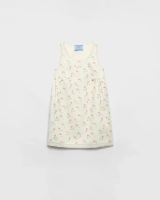 Minivestido de lino con estampado floral