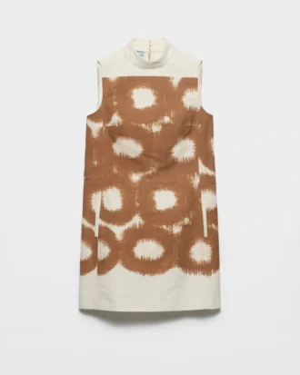 Minivestido de lona estampada