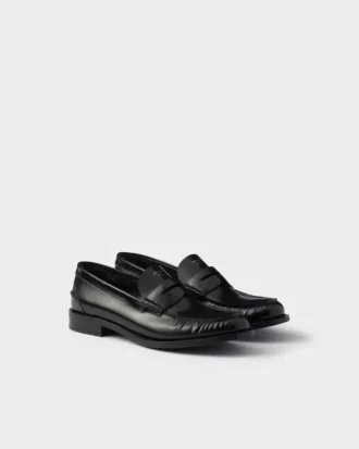 Mocasines de cuero cepillado
