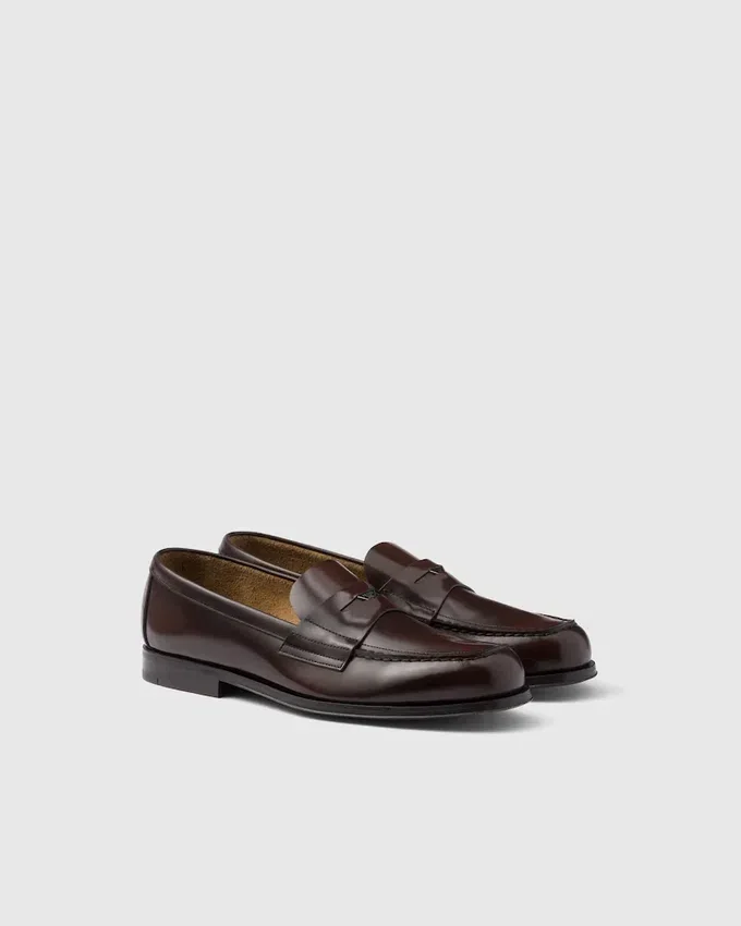 Mocasines de cuero cepillado Mocasines de cuero cepillado