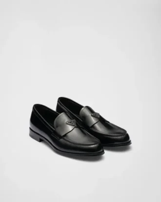 Mocasines de cuero cepillado