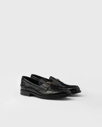 Mocasines de cuero cepillado