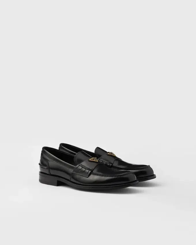 Mocasines de cuero cepillado Mocasines de cuero cepillado
