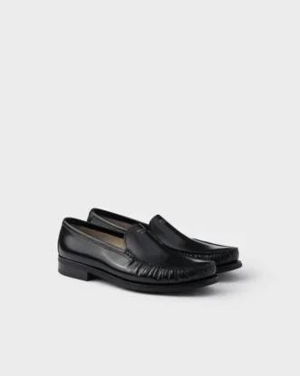 Mocasines de cuero cepillado