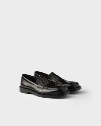 Mocasines de cuero cepillado