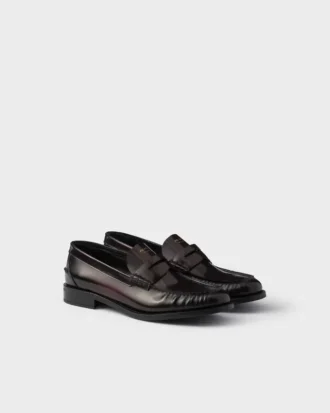 Mocasines de cuero cepillado