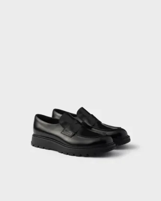 Mocasines de cuero cepillado