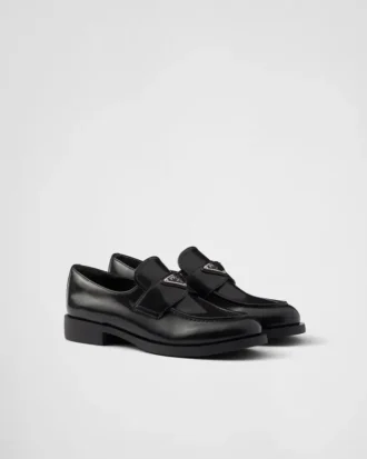 Mocasines de cuero cepillado