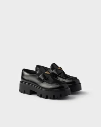 Mocasines de cuero cepillado