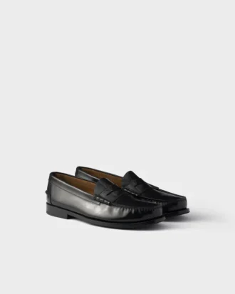 Mocasines de cuero cepillado