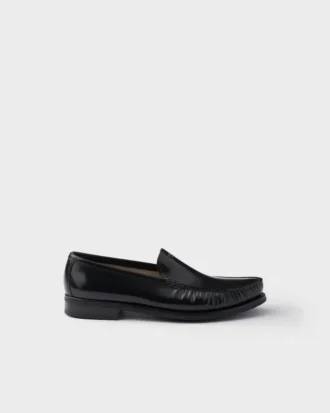 Mocasines de cuero cepillado