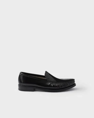 Mocasines de cuero cepillado