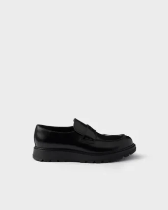 Mocasines de cuero cepillado