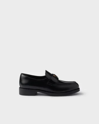 Mocasines de cuero cepillado