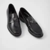 Mocasines de cuero cepillado