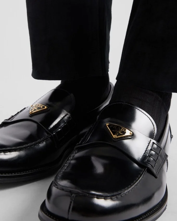 Mocasines de cuero cepillado Mocasines de cuero cepillado