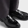 Mocasines de cuero cepillado color Chocolate Mocasines de cuero cepillado color Chocolate