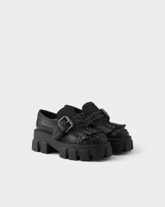 Mocasines de cuero con tachuelas Monolith