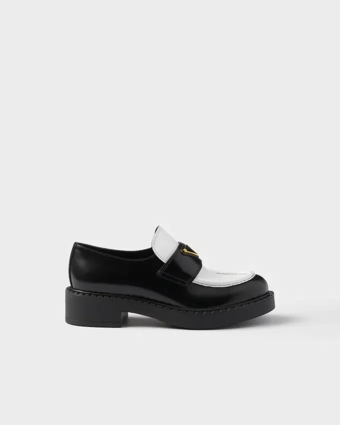 Mocasines de piel cepillada en dos tonos Chocolate Mocasines de piel cepillada en dos tonos Chocolate