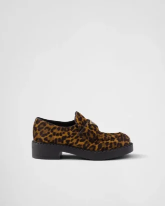 Mocasines de piel estampada color Chocolate