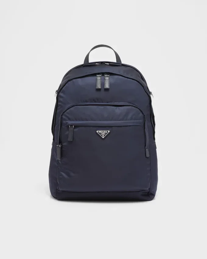 Mochila de Re-Nylon y piel Saffiano Mochila de Re-Nylon y piel Saffiano