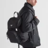 Mochila de Re-Nylon y piel Saffiano Mochila de Re-Nylon y piel Saffiano