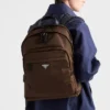 Mochila de Re-Nylon y piel Saffiano Mochila de Re-Nylon y piel Saffiano