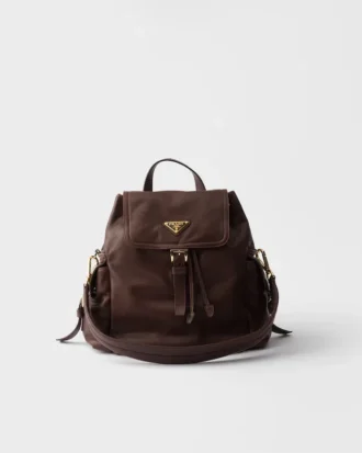 Mochila Prada Explore mediana de piel napa