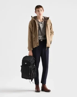Mochila Prada Speedrock de Re-Nylon y cuero