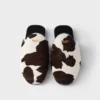 Mules de cuero estampado Mules de cuero estampado