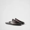 Mules de piel cepillada Mules de piel cepillada