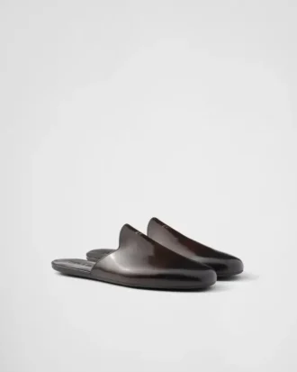 Mules de piel cepillada