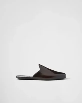 Mules de piel cepillada