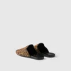 Mules de piel con estampado de leopardo Mules de piel con estampado de leopardo
