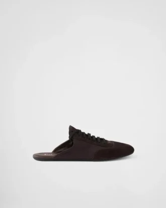 Mules de Re-Nylon y gamuza