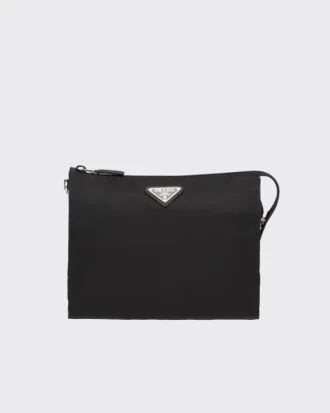 Neceser de Re-Nylon y cuero Saffiano