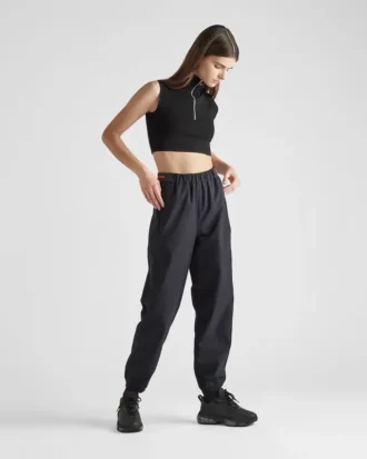 Pantalones anchos de tejido ligero bielástico