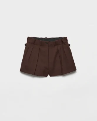 Pantalones cortos de lana Chevron