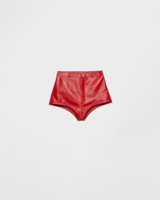 Pantalones culotte de piel napa Pantalones culotte de piel napa
