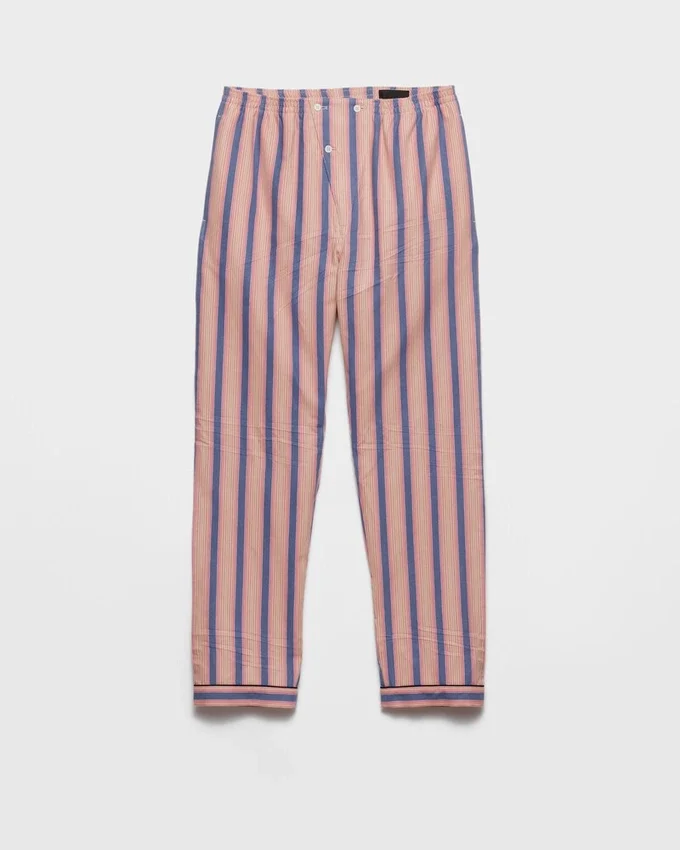 Pantalones de algodón a rayas Pantalones de algodón a rayas