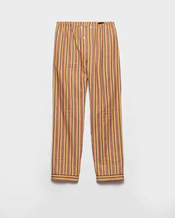 Pantalones de algodón a rayas Pantalones de algodón a rayas