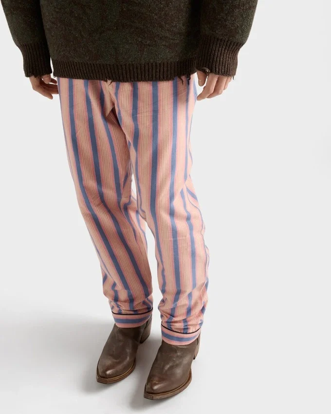 Pantalones de algodón a rayas Pantalones de algodón a rayas