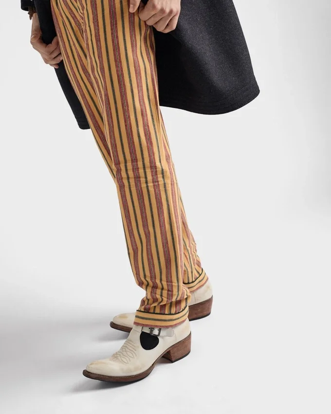 Pantalones de algodón a rayas Pantalones de algodón a rayas