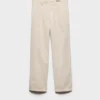 Pantalones de algodón de pierna ancha Pantalones de algodón de pierna ancha