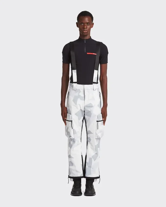 Pantalones de esquí de tejido técnico estampado Pantalones de esquí de tejido técnico estampado